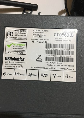 U.S.Robotics Kablosuz MAXg ADSL Ağ Geçidi - Görsel 2