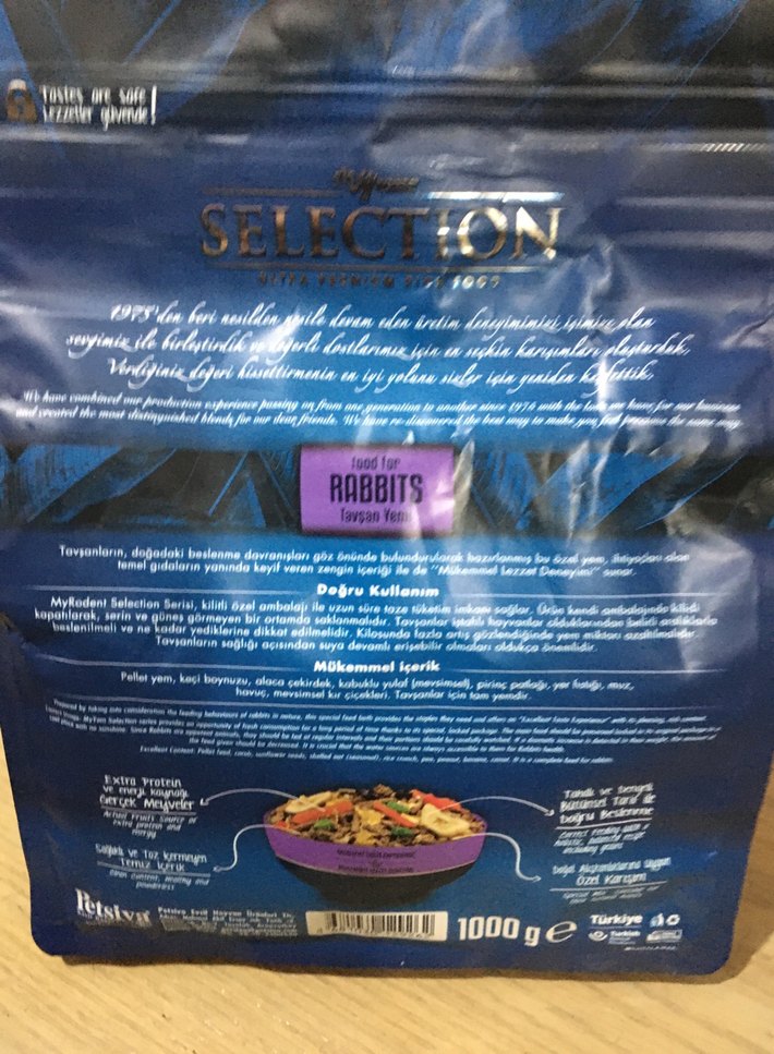 Selection Tavşan Yemi Özel Karışım acilmamiş patet - Görsel 2