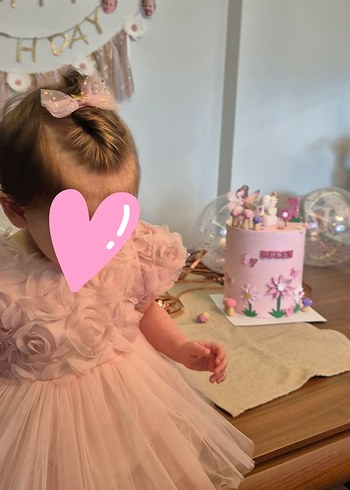 Pembe Fiyonklu Ayakkabı ve tüllü romper elbise - Görsel 2