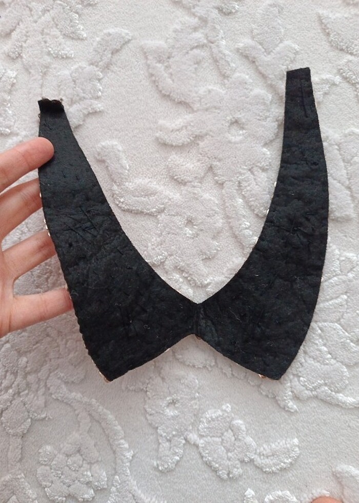 Pullu boncuklu yaka aksesuar yakalık - Görsel 4