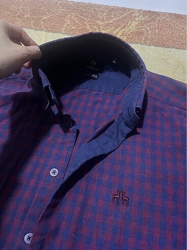 Karaca lacivert kareli s slim fit kışlık gömlek - Görsel 4