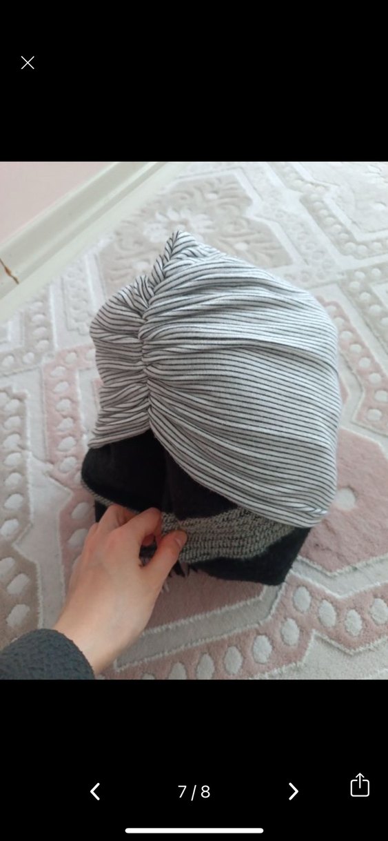 Çizgili penye  bone  yumuşak ince aşırı kalın değil mevsimlik - Görsel 5