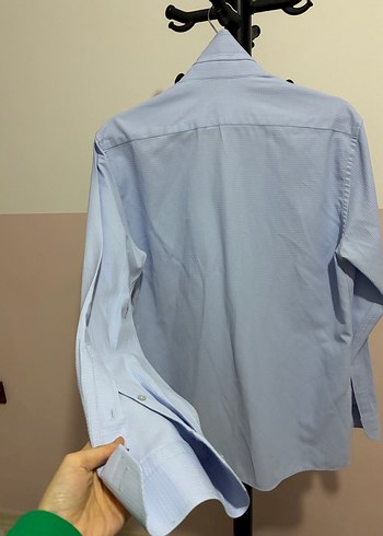 Pierre Cardin Mavi pamuklu Erkek Gömlek, Düğmeli, Regular Fit - Görsel 2