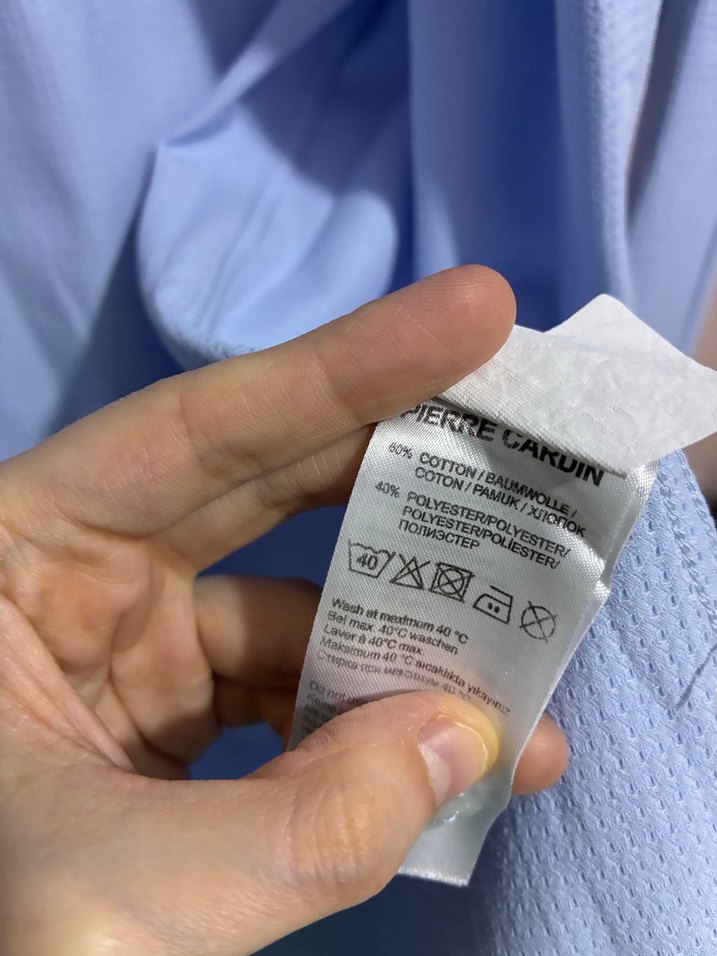 Pierre Cardin Mavi pamuklu Erkek Gömlek, Düğmeli, Regular Fit - Görsel 4