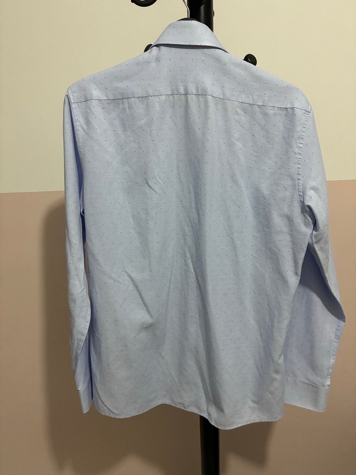 Erkek Mavi Düğmeli Uzun Kollu Gömlek Pierre cardin - Görsel 2