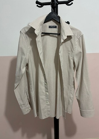 Pierre Cardin Erkek Bej pamuklu Uzun Kollu Gömlek - Görsel 2