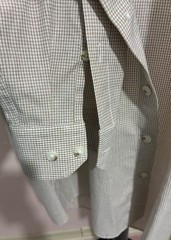 Pierre Cardin Erkek Bej pamuklu Uzun Kollu Gömlek - Görsel 7