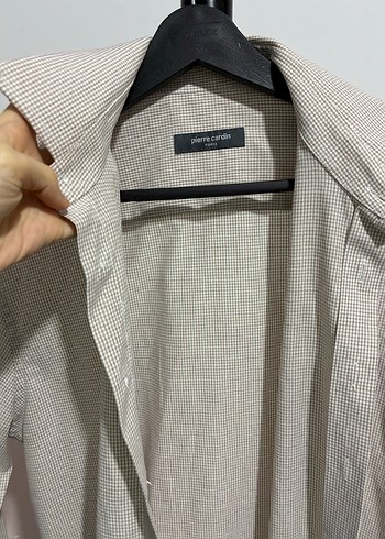 Pierre Cardin Erkek Bej pamuklu Uzun Kollu Gömlek - Görsel 4