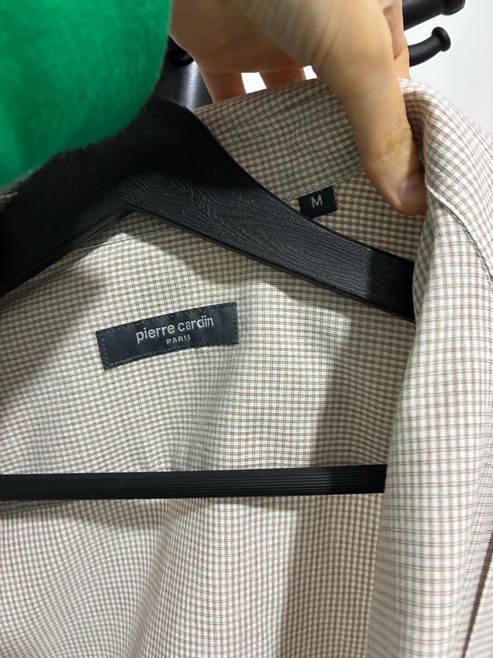 Pierre Cardin Erkek Bej pamuklu Uzun Kollu Gömlek - Görsel 3