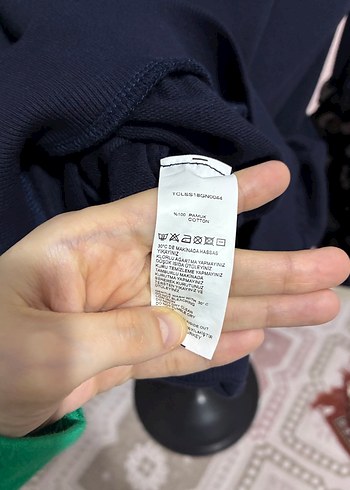 Kadın Lacivert Uzun Kollu Sweatshirt payetli - Görsel 2