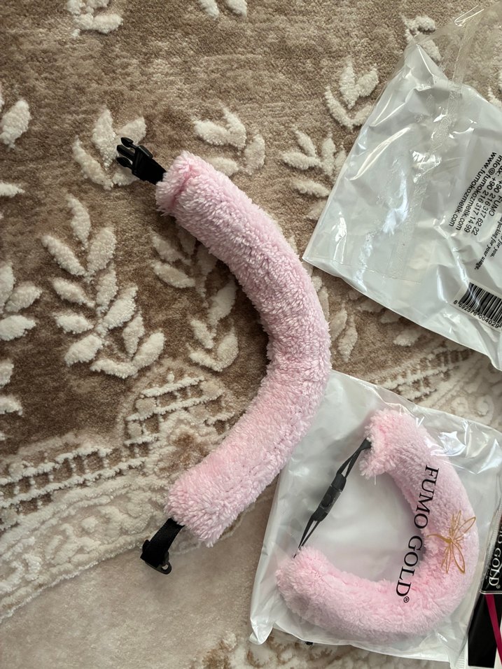 2li Pudra Pembe peluş sünger Saç Rulosu Seti — görsel 6/10