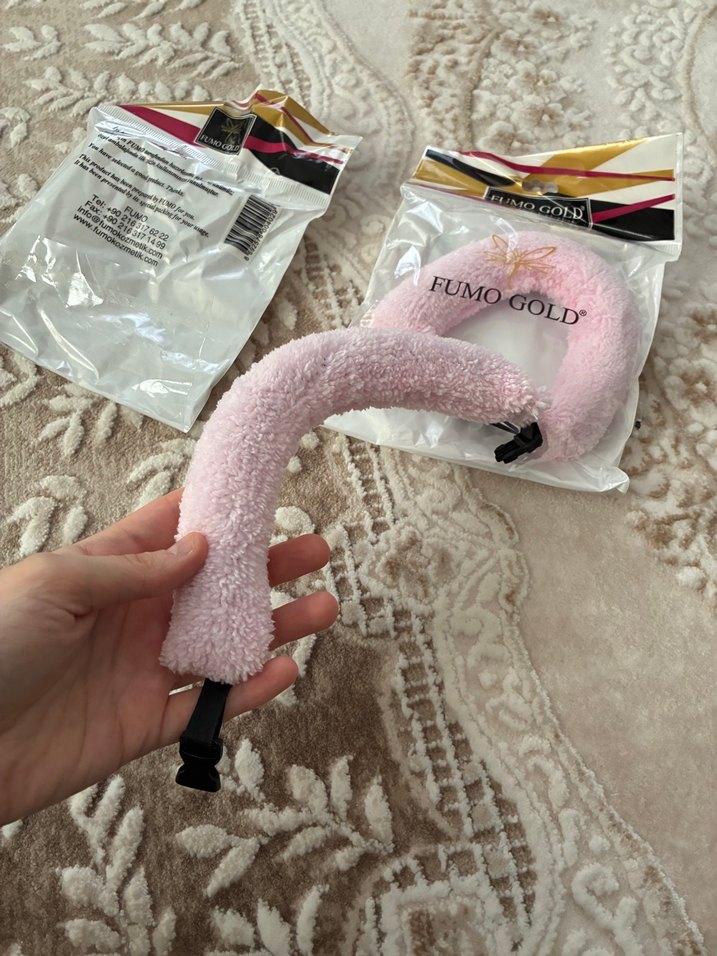 2li Pudra Pembe peluş sünger Saç Rulosu Seti — görsel 7/10
