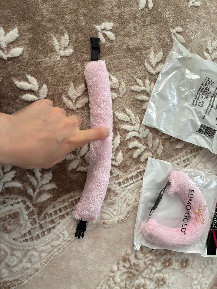 2li Pudra Pembe peluş sünger Saç Rulosu Seti — görsel 8/10