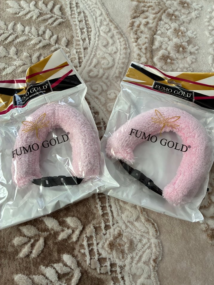 2li Pudra Pembe peluş sünger Saç Rulosu Seti — görsel 2/10