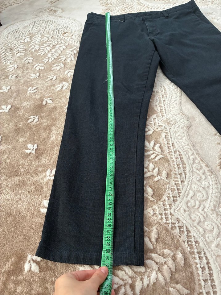Lacivert Toss 50 beden Düz Kesim Pantolon — görsel 3/10