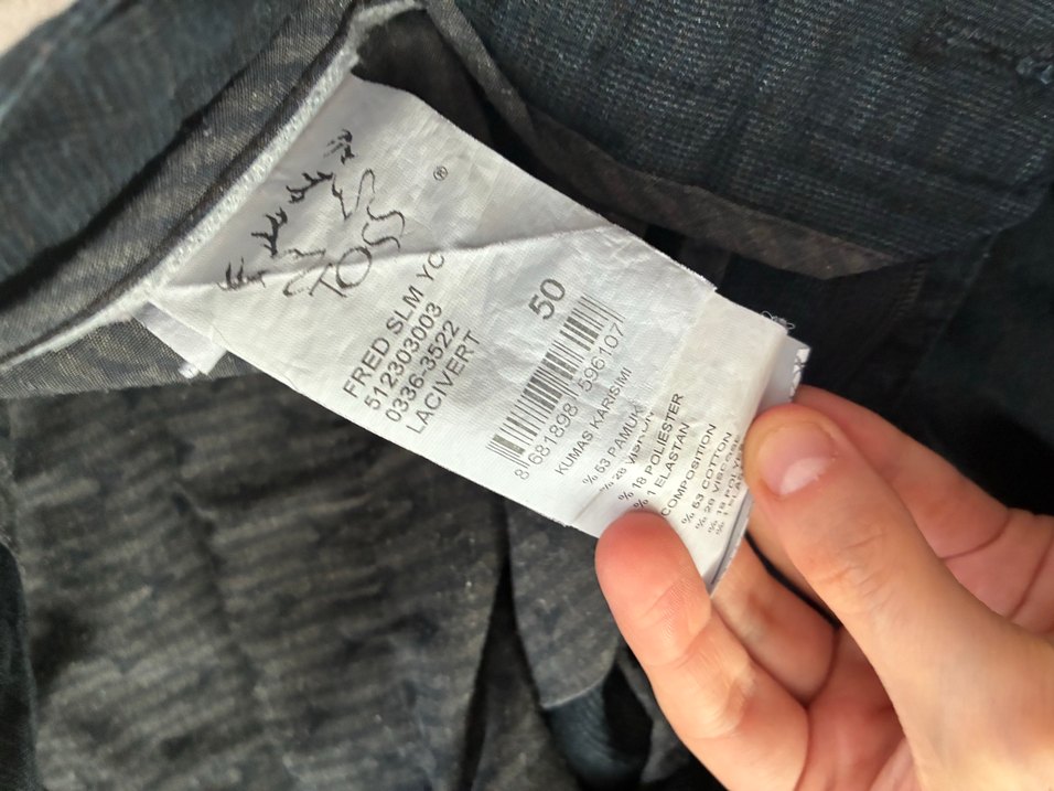Lacivert Toss 50 beden Düz Kesim Pantolon — görsel 5/10