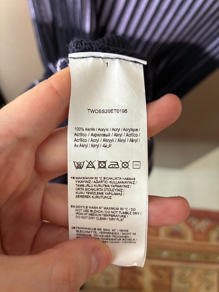 Lacivert lila Tonlarında triko akrilik  Midi Etek — görsel 4/10
