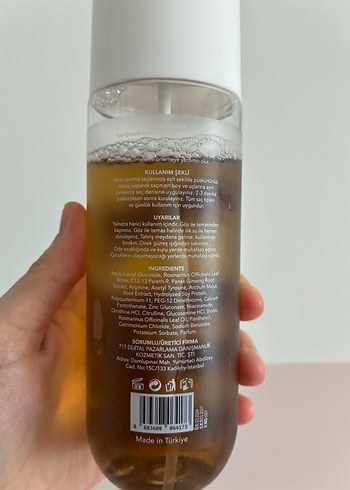 JEONJU Biberiye Mayası suyu Saç Besleyici sprey - Görsel 5