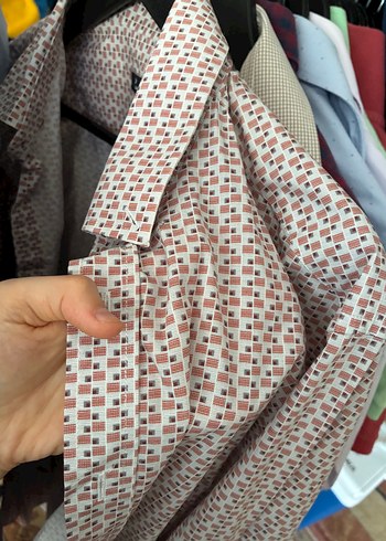 Desenli Uzun Kollu Düğmeli Erkek Gömlek Pierre cardin m beden - Görsel 6