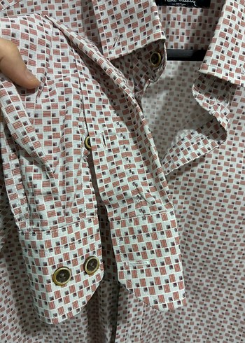 Desenli Uzun Kollu Düğmeli Erkek Gömlek Pierre cardin m beden - Görsel 3