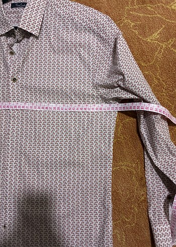Desenli Uzun Kollu Düğmeli Erkek Gömlek Pierre cardin m beden - Görsel 10