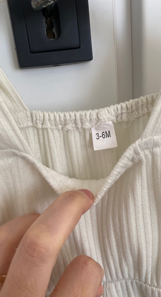 Beyaz Kız Çocuk Fırfırlı Elbise - Görsel 2