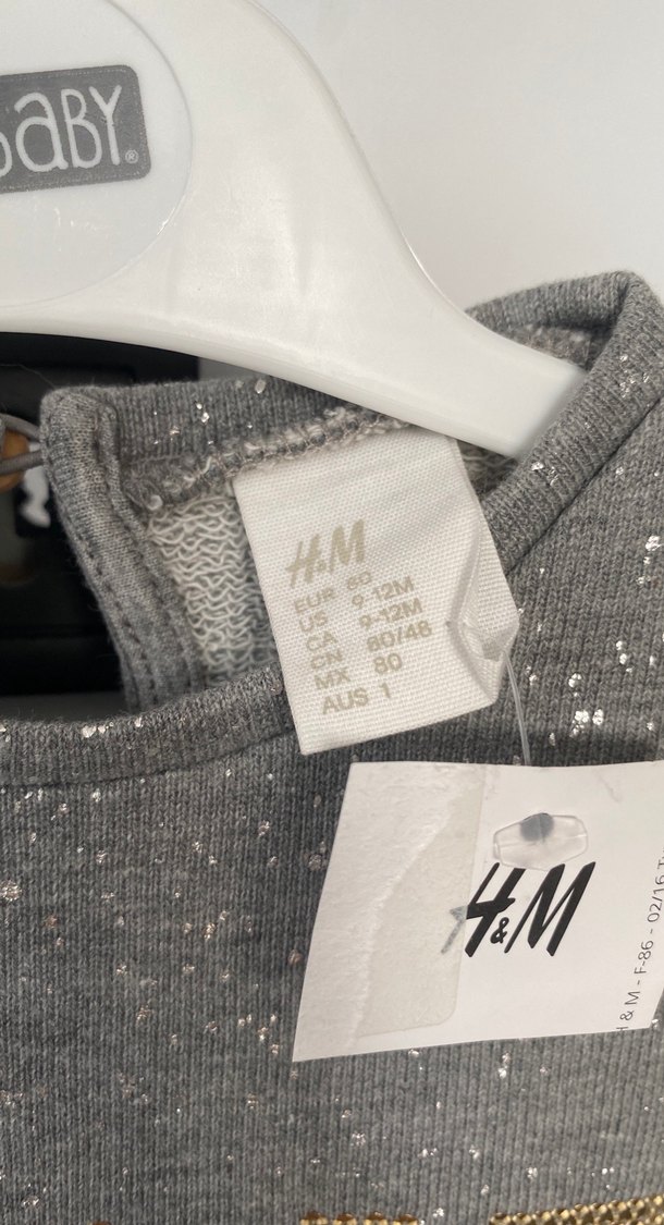 Kız Çocuk Gri Parlak Sweatshirt - Görsel 2