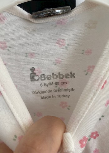 Düğmeli Bebek Kız Tulum Pastel Beyaz - Görsel 3