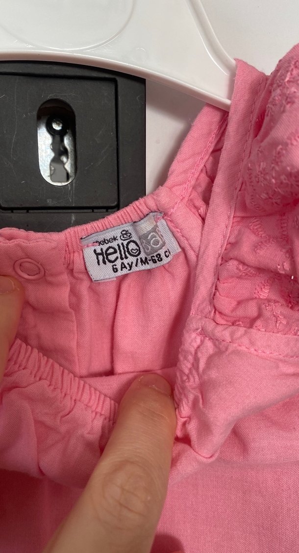 Kız Bebek Pembe Fırfırlı Elbise - Görsel 4