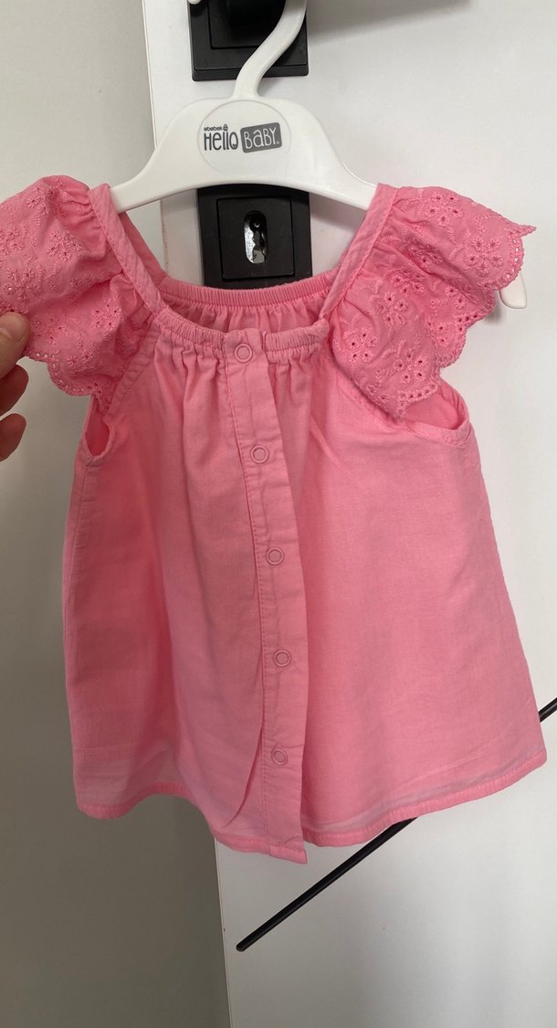 Kız Bebek Pembe Fırfırlı Elbise - Görsel 2