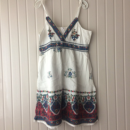 m Beden Askılı Vintage Elbise
