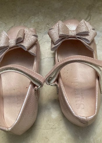 Pembe Kız Çocuk Babet Ayakkabı Fiyonklu - Görsel 2