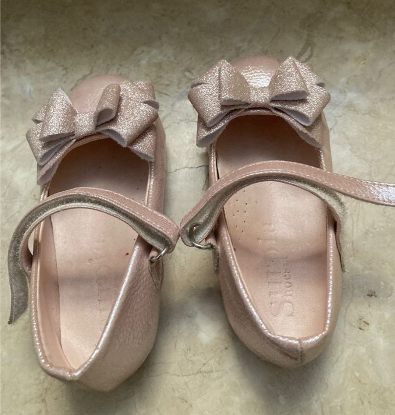 Pembe Kız Çocuk Babet Ayakkabı Fiyonklu - Görsel 2