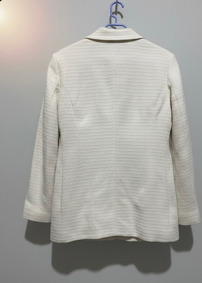 Beyaz blazer ceket - Görsel 2