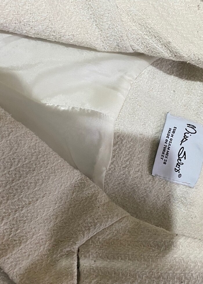 Beyaz blazer ceket - Görsel 4