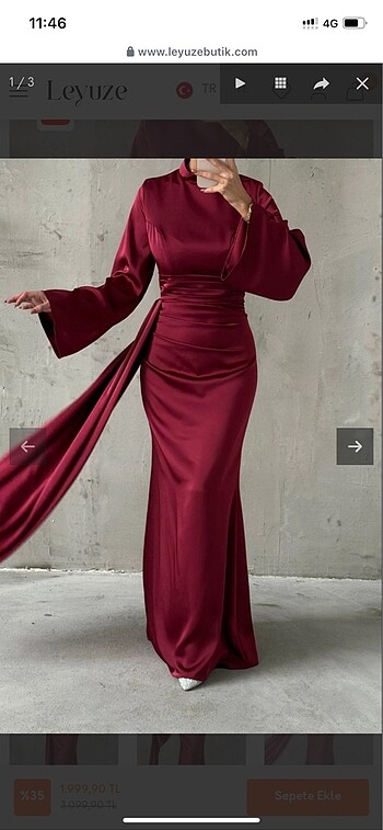 Bordo abiye ve şal