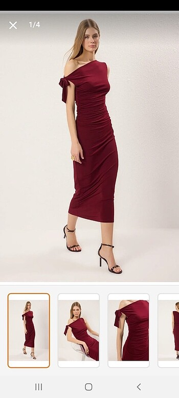 Bordo elbise