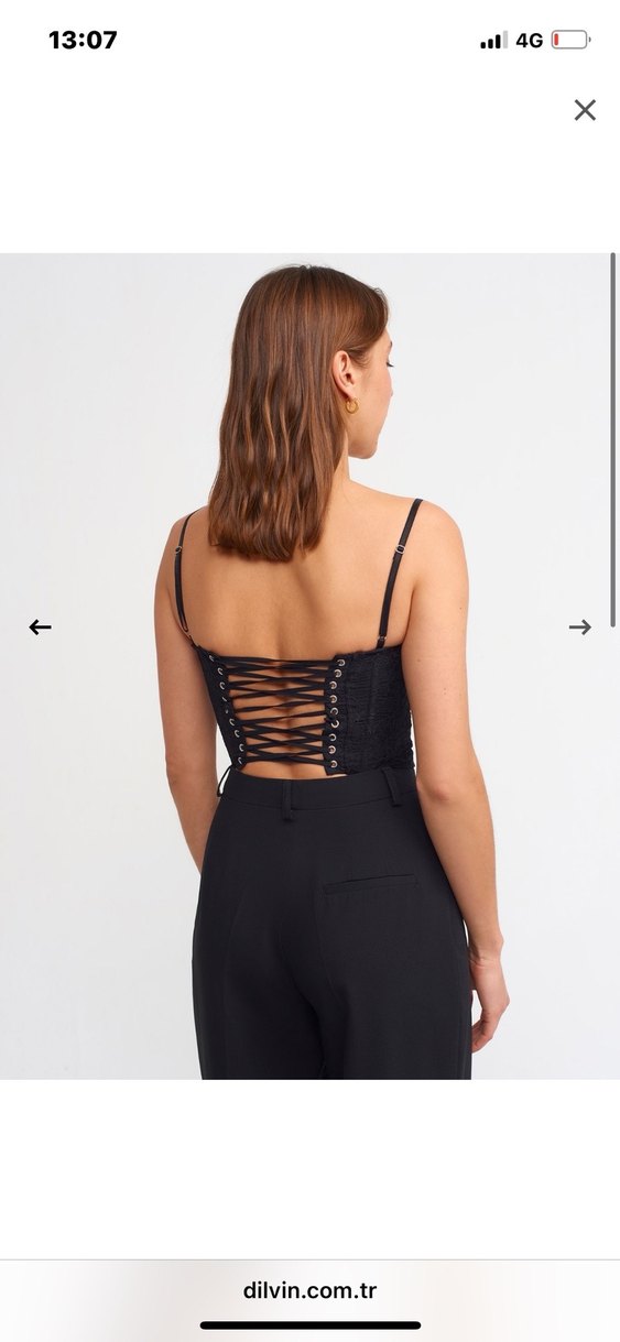 Dilvin siyah korse - Görsel 2