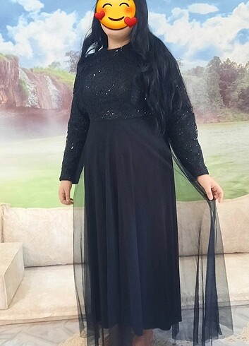 46 Beden Sifon elbise 