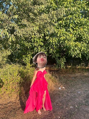 s Beden Pembe Abiye Elbise