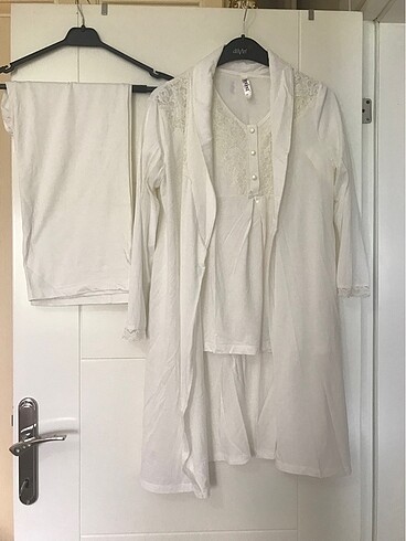 Yeni inci 3 lü lohusa hamilelik pijama takımı