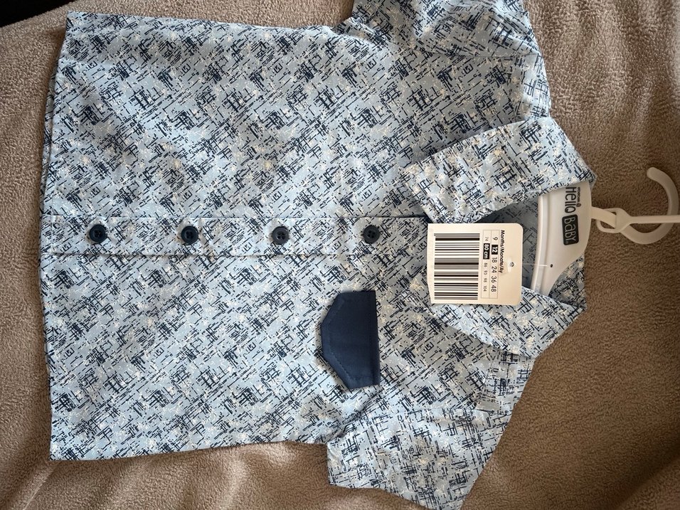 Hello baby Erkek Çocuk Kısa Kollu Desenli Gömlek şort takım - Görsel 2