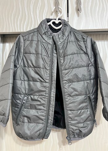 Soobe Erkek Çocuk Gri Fermuarlı Mont - Görsel 2