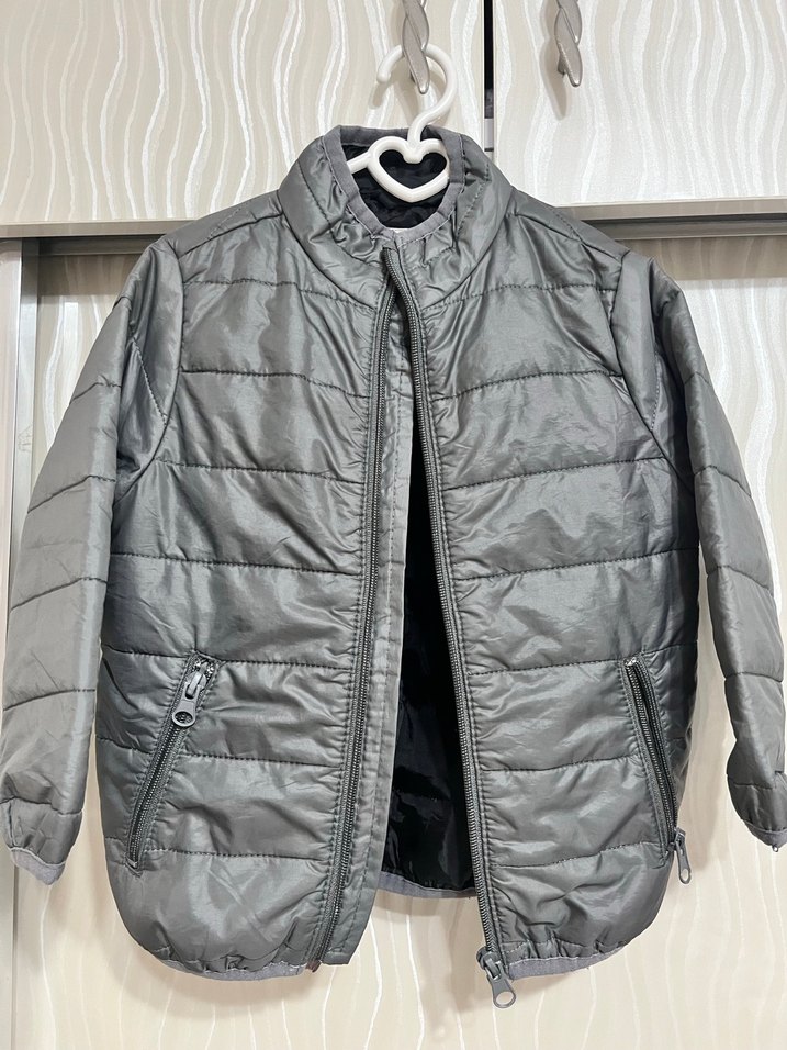 Soobe Erkek Çocuk Gri Fermuarlı Mont - Görsel 2