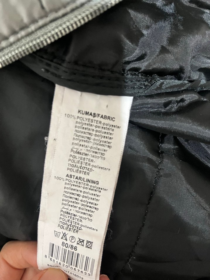 Soobe Erkek Çocuk Gri Fermuarlı Mont - Görsel 4