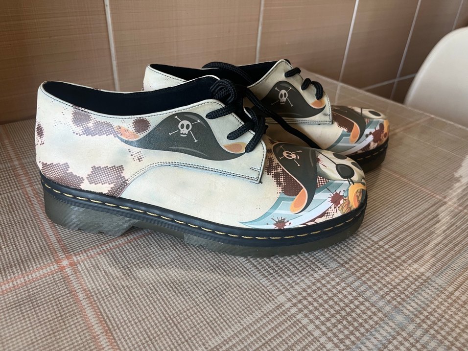 4cm topuk Kahverengi Baskılı Grunge Punk  bayan ayakkabı - Görsel 3