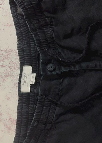 m Beden Lacivert Kemerli Kadın Keten Pantolon