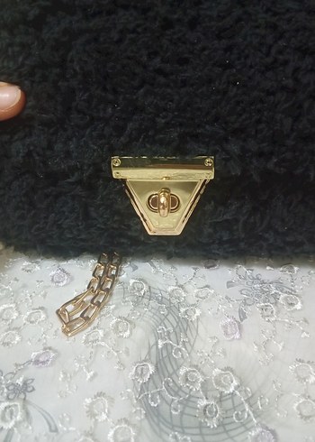 Siyah Kürk Detaylı Kadın Çanta - Görsel 4