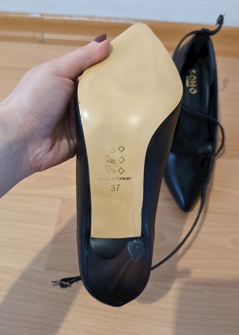 37 Beden siyah Renk Siyah Tokalı Stiletto Topuklu Kadın Ayakkabı