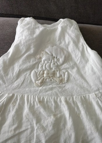 Beyaz Keten Bebek Uyku Tulumu - Görsel 2